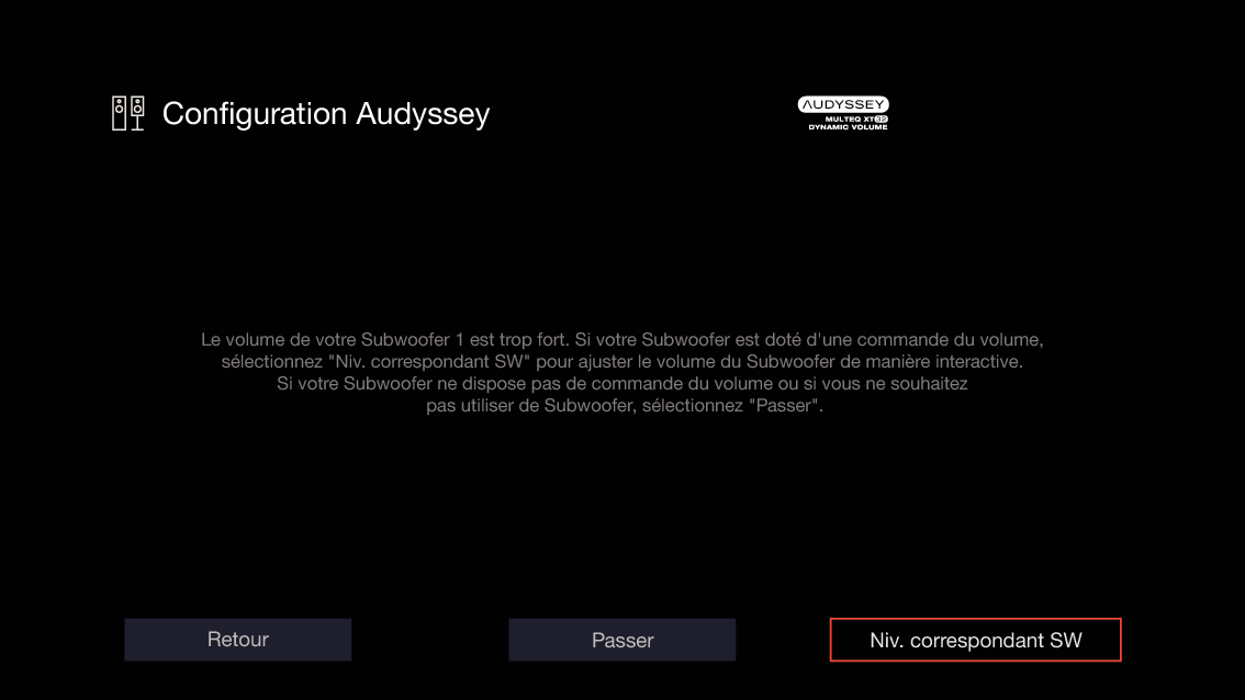 GUI Audyssey SW A1H